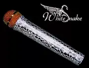MICROPHONE COVER (WHITE SNAKE ) MIC COVER FOR CORDLESS MICROPHONE