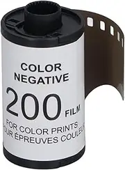 12 Sheets Camera Color Negative Film, 35mm 200ISO CN200 High Clarity High Resolution Roll Film, with Storage Bottle, for 135 Camera