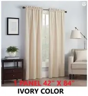 1 Curtain Eclipse Canova Energy Saving Light Filtering Rod Pocket Single Curtain