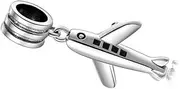 [DUUDAH] Women's Jewellery 925 Sterling Silver Pendant Beads,S925 Sterling Silver Nostalgia Airplane for Bracelet Bangle Pendant Women Birthday Fashion Jewelry Gift (Color : D)