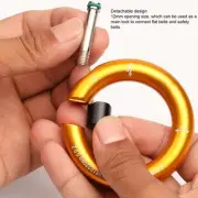 (Gold)Rappel 12mm Opening Detachable Climbing Connector Belay For Rock DP