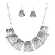 Paparazzi Necklace - Here Comes the Huntress- Silver- With Earrings