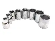Husky Socket Chrome 6 point (1/4" - 11/16") Set 8pcs 3/8" SAE