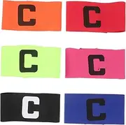 INOOMP 6pcs Adjustable Sports Armband Elastic Captain Bands for Soccer and Basketball Players Comfortable Breathable Secure Fit for Team Sports