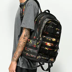 缺貨 2019 七月 NIKE SB RPM GRAPHIC BACKPACK 花卉 後背包 黑 BA5404-011