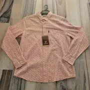 Ariat Shirt Mens S Rose Button Down Tiny Palm Tree Western Cruise Modern Stretch