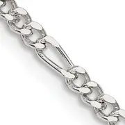 16 Inch Sterling Silver 2.5mm Figaro Chain