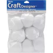 Pom-Poms 2" 8/Pkg-White, 10179-10