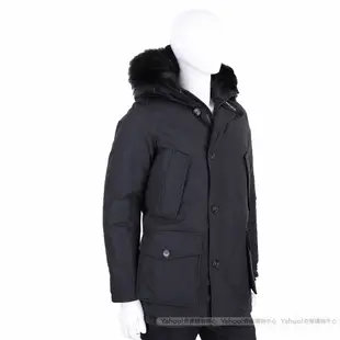 Woolrich Arctic Parka 防潑水可拆狐狸毛領黑色連帽羽絨外套(男款)