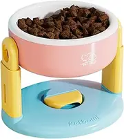 Raised Cat Dish | Raised Cat Food Water Bowls Tilted Elevated - Small Dogs Pet Feeding Dish Anti Vomiting with Suction Cup Base for Kitten, Puppy
