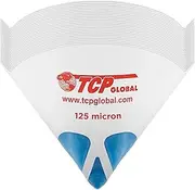 TCP Global 50 Pack of Paint Strainers with Ultra-Fine 125 Micron Filter Tips - Premium Pure Blue Ultra-Flow Blue Nylon Mesh - Cone Paint Filter Screen - Finely Strain Auto, Car, House Paint