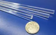 Acrylic Extruded Round Rod, Clear .250" (1/4") Dia x 6' Length, 20 Units, 120 Ft