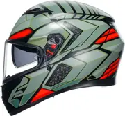 AGV K3 Decept, full face helmet , color: Matt Black/Green/Red , size: XXL