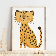 [Namly Design] Poster - Cute Cheetah Illustration