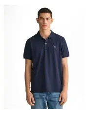 [Gant] Regular Fit Shield Pique Polo Shirt in Evening Blue