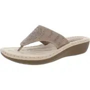 Cliffs by White Mountain Womens Cienna Embellished Wedges Shoes BHFO 2388
