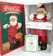 Vintage Coca-Cola Rocking Santa Figurine with AC Adapter 1999 New In Box