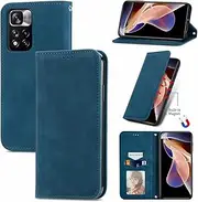 [YBROY] Case for Motorola Edge 30 Pro, Magnetic Flip Leather Premium Wallet Phone Case, with Card Slot and Folding Stand, Case Cover for Motorola Edge 30 Pro.(Blue)
