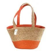 Neiman Marcus Wheat Straw Beach Tote NWT