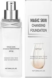 Color Changing Foundation | Foundation Colour Changing | Colour Changing Mature Skin Foundation | Full Coverage Face Foundation Makeup | Long-Lasting Skin Liquid Foundation for Women Make Up Artist