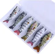 Fish Lures 6 Pieces/Set Fishing Set with Box Crankbait Swim Bass Multi Segments Jointed Hard Bait Wobblers Swimbait Fish Hook