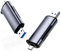 在飛比找Yahoo!奇摩拍賣優惠-綠聯 USB3.0 USB-C USB-A 多功能讀卡機 多