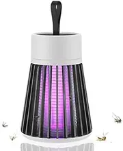 [B.ALL] Rechargeable Mosquito & Fly Zapper, Portable Indoor Outdoor Bug Killer Electric Lamp, Insect Repellent, Pest Control Trap, Portable Zappers Night Light, LED Fly Trap (Grey) (JB20C-2X20W/50Hz)
