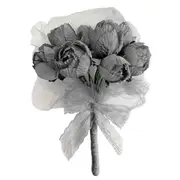 Corpse Bride Bouquet (Grey Roses) - One Size