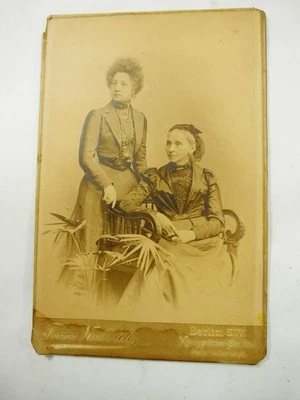 Superb Victorian Mother and Daughter Cabinet Photo Germany circa 1880