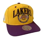 Los Angeles Lakers Mitchell & Ness NBA Crown Jewels Fit Yellow Snapback Hat OSFM