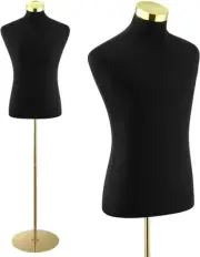 Luxsuite Male Mannequin Stand Dress Form Mannequin Torso Adjustable Height Dr...