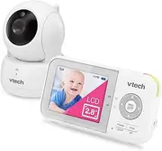 VTech VM923 Video Baby Monitor with 19-Hour Battery Life, 1000ft Long Range, Pan-Tilt-Zoom, Enhanced Night Vision, 2.8” Screen, 2-Way Audio Talk, Temperature Sensor, Power Saving Mode and Lullabies