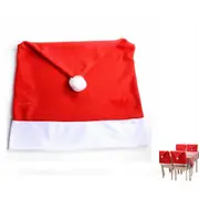 Cushion Cover Soft Texture Dustproof Non Woven Fabric Merry Christmas Santa Hat Chair Protector Home Supplies