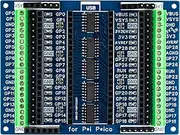 risingsaplings for Pi Pico LED Breakout Board 2.54mm Female Pin Header and Terminal for Raspberry Pi Pico/Pico H/Pico W (Mini, Blue)
