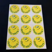 Vintage 80’s Trend Matte DINO-MITE! Scratch & Sniff Sticker Sheet Rare & HTF