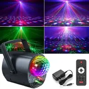 Party Lights,LED Stage Lights, RGB Disco Ball Sound Activated Remote Control ...