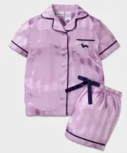 Peter Alexander Lilac Satin PJ Shortie Set Size S Small Brand new with tags