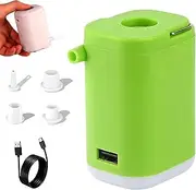 Slowowing Mini Air Pump, Mini Portable Airpump with LED Light, Electric Pumps for Inflatables, Outdoor Camping Tent Light, 4 in 1 Multi-Function Airpump for Air Mattress, Pool Floats