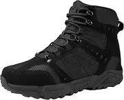 [Generic] Men's Hiking Boots Camping Outdoor Boots Lightweight Anti-Slip Lace-Up Tactical Military Work Boots