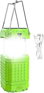Camping Light - Foldable Solar Camping Light - Rechargeable Waterproof 3000Mah Portable Lantern for Hiking Fishing Trips Backpacking Car Survival Tent Travel