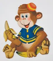 1948 Mickey the Monkey Kiddie Toy Circus Card Treasure Masters Vintage RARE
