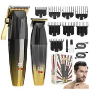 Hair Clipper And Trimmer Set Rechargeable Barber Salon Household Hair Clipper Beard Shaver Cordless Hair Cutting Kit