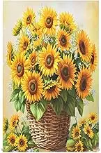 RPLIFE Retro Sunflowers Towel for Drying Dishes, 28x18 Inch Bulk Spring Towels, Set of 4