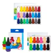 24 Colors Finger Crayon Set Toddler Non-Toxic Washable Paint Set