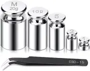 Calibration Weights 1g 2g 5g 10g 20g, Total 38g Stainless Steel Scale Weight Set