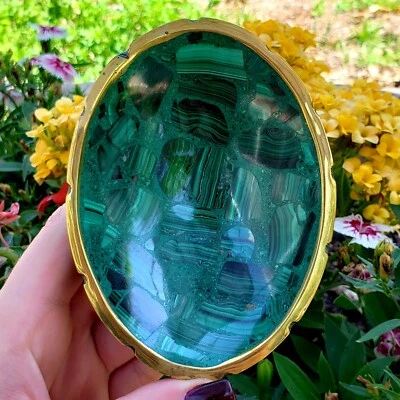 Malachite polished bowl natural crystal healing gemstone - pc#1