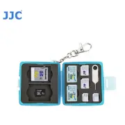JJC MC-10B Memory Card Case fits 2 SD 2 MSD 2 SIM 2 Micro SIM 2 Nano SIM Blue +