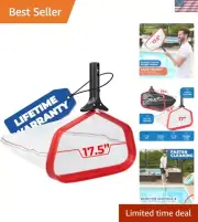 18-Inch Fine Mesh Pool Rake - ProTuff Heavy Duty with Easy Glide Technology