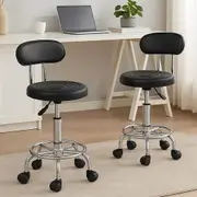 Levede Salon Stool Swivel 2 Bar Stools Chairs Barber Hairdressing Hydraulic Lift