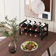 CostwayCountertop Wine Display Rack with Adjustable Foot Pads for Home Kitchen